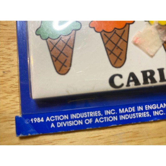 Vintage Retro Dead Stock CARLA With Ice Cream Cone Ceramic Name Wall Sign Plaque - Picture 3 of 12